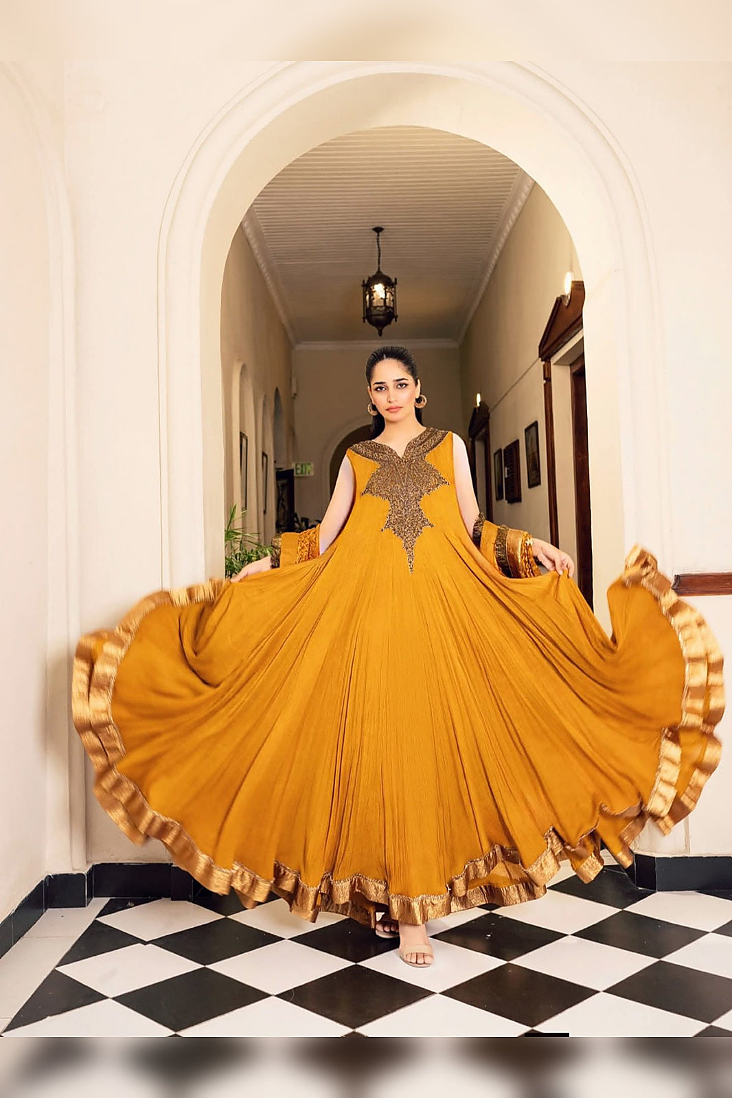 Golden Hour flowing skirt view