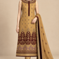 Zarin gold and maroon embroidered ensemble front view